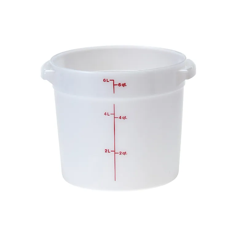RFS6148 - Poly Round Storage Container, White, 6Qt