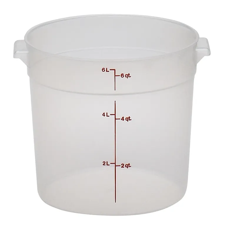 RFS6PP190 - Round Food Storage Container, Translucent, 6Qt