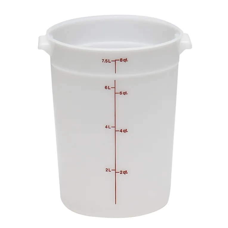 RFS8148 - Poly Round Storage Container, White, 8Qt