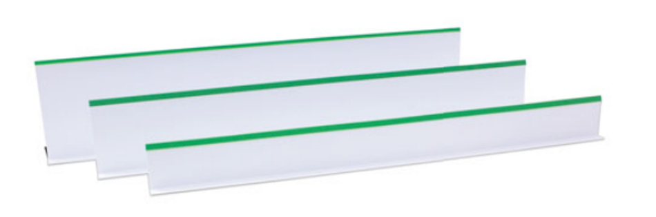 Two Tone Divider, White/Green, 30 x 2