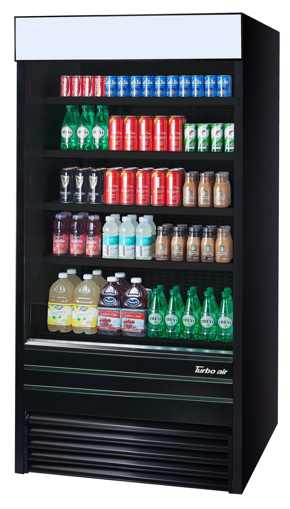 TOM-36EB-A-N - 36" Air Curtain Vertical Display Case - All Black