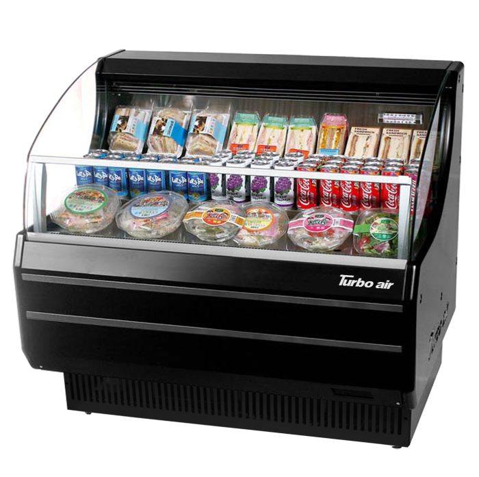 TOM-40SB-N - 39-1/8" Slim Line Horizontal Open Display Case - Black