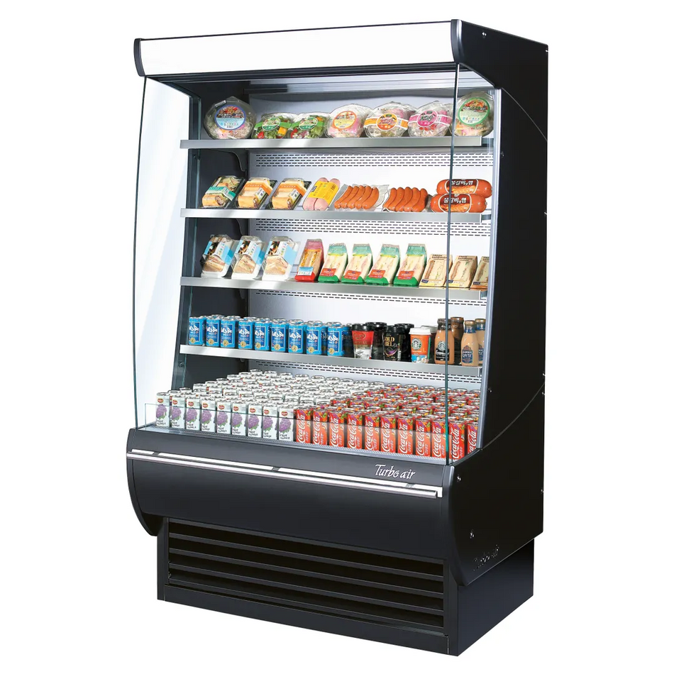 TOM-48DXB-SP-N - 47-5/8" Glass Side Extra Deep Vertical Open Display Case