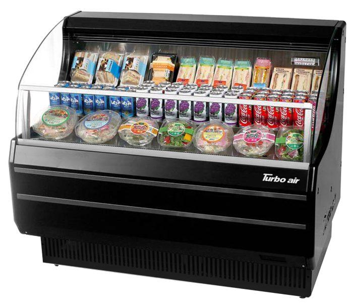 TOM-50SB-N - 50-7/8" Slim Line Horizontal Open Display Case - Black