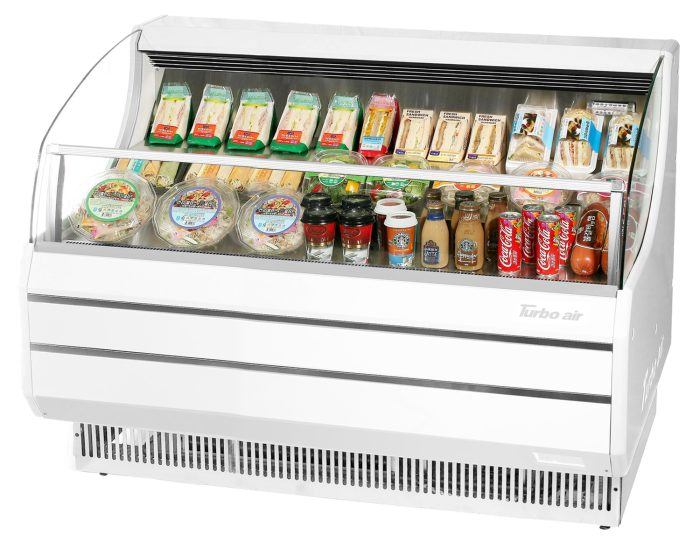 TOM-60SW-N - 63-3/8" Slim Line Horizontal Open Display Case - White