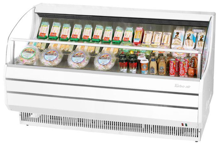 TOM-75SW-N - 75-3/4" Slim Line Horizontal Open Display Case - White