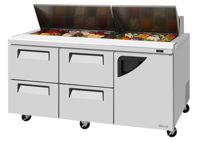 TST-72SD-D4R-N - 72-5/8" 1 Door 4 Drawer Sandwich/Salad Unit