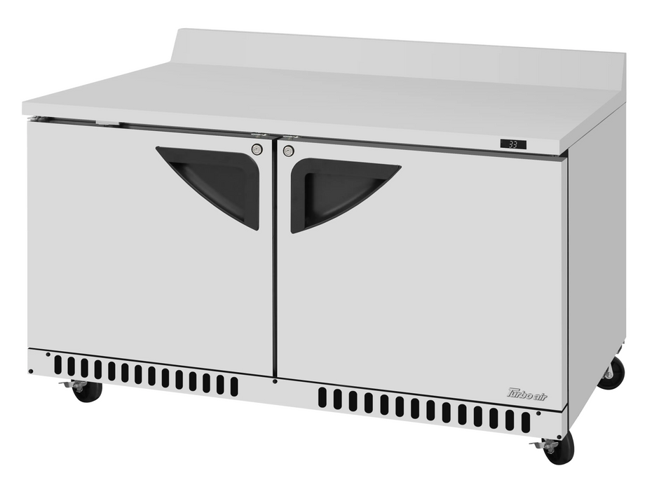 TWR-60SD-FB-N - 60-1/4" 2 Door Front Breathing Worktop Refrigerator