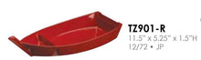 Load image into Gallery viewer, JAPANESE WARE-Sushi Boat Lacquerware Sushi Sashimi Maki Roll Serving Boat Tray With Sauce Compartment - Made In Japan (Red)