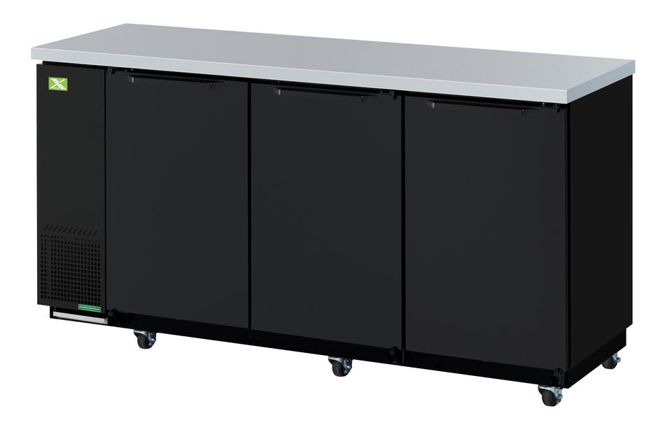 XBB-24-72SB-N6 - Narrow Back Bar - 72"(L) Black