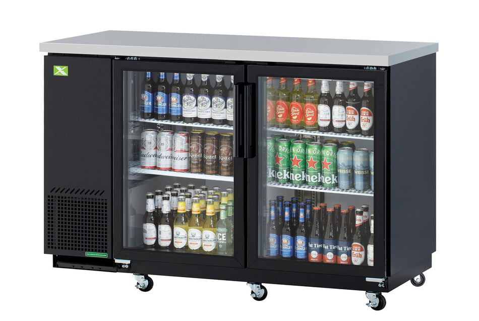 XBB-2SG-N6 - 2 Door Back Bar - Glass Door (59")