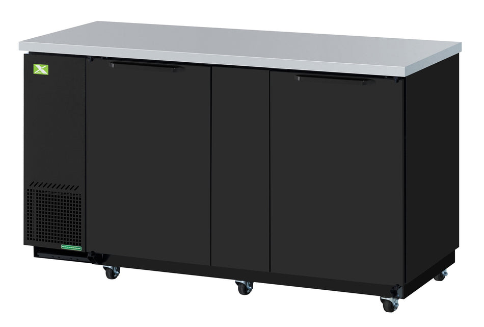 XBB-3SB-N6 - 2 Door Back Bar - Black (69")