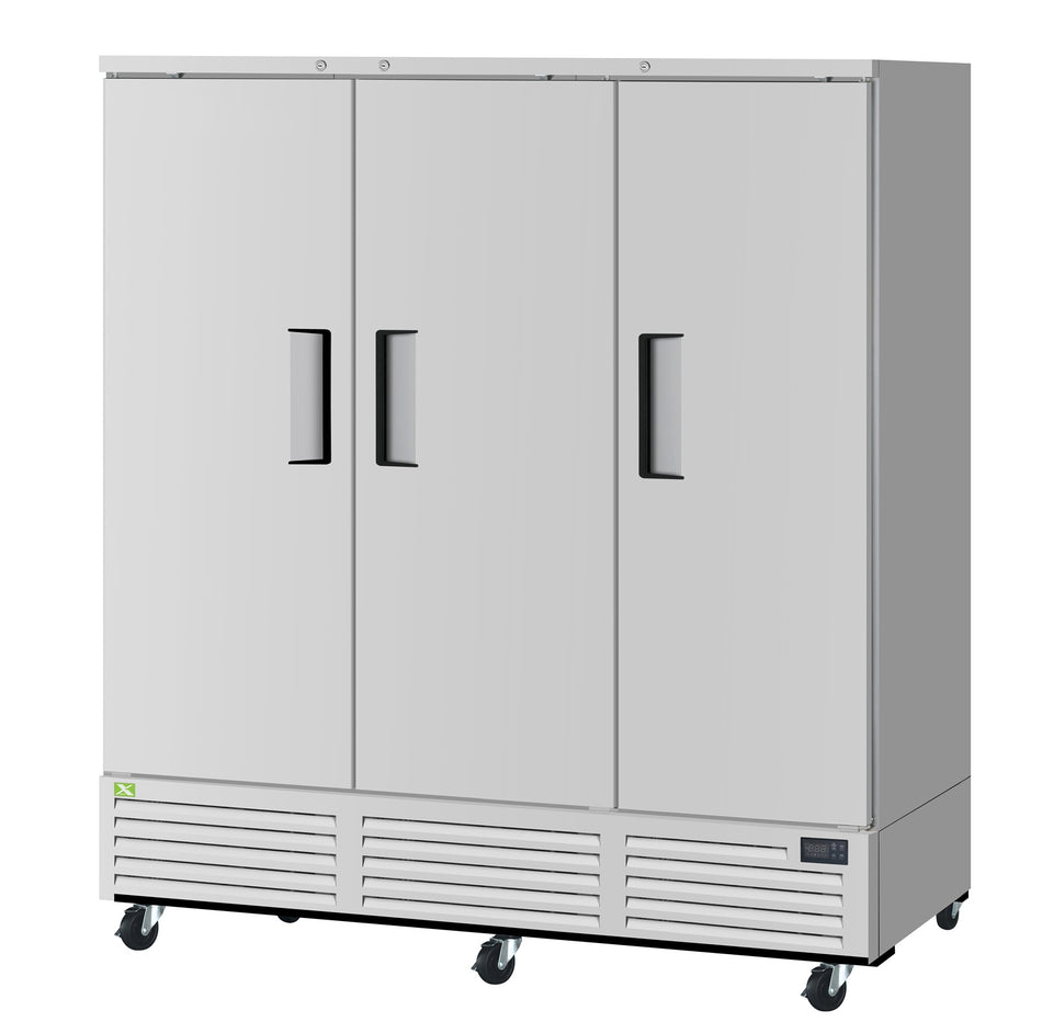 XBR72-3-N - 3 Solid Door Refrigerator, Bottom Mount