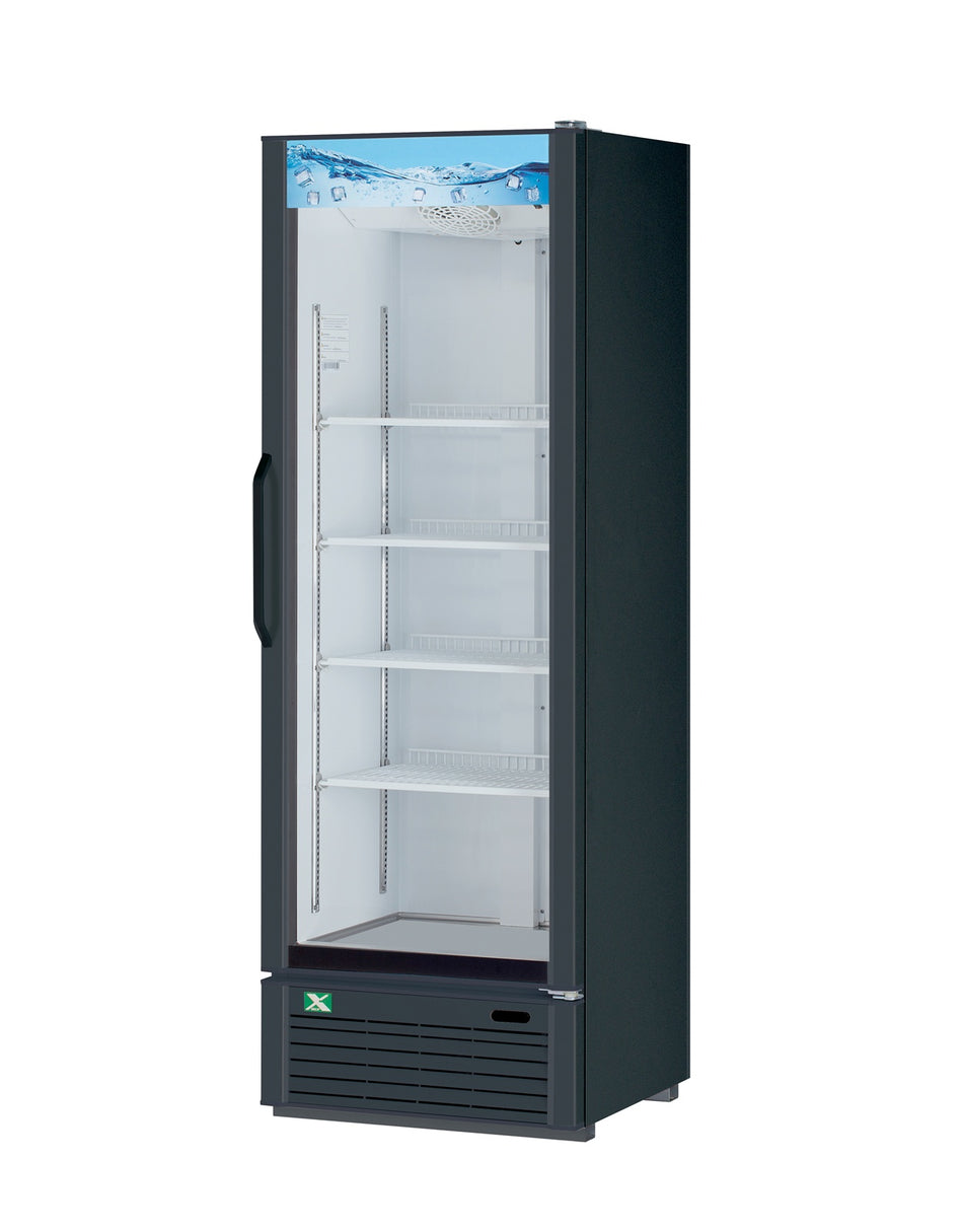 XGM-15B-N6 - 1 Door Glass Door Merchandiser- Black