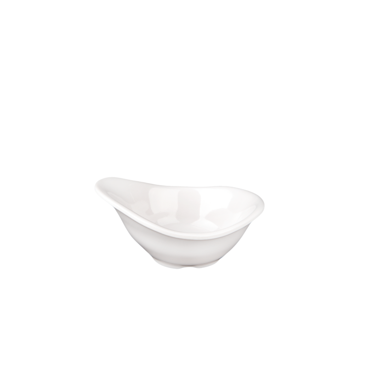 White Hushik Wave Dessert Bowl L