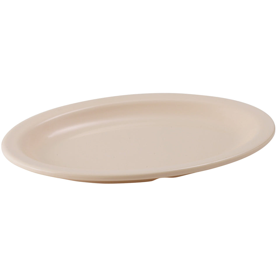 MMPO-96 Melamine 9-3/4″ x 6-3/4″ Oval Platter - Tan