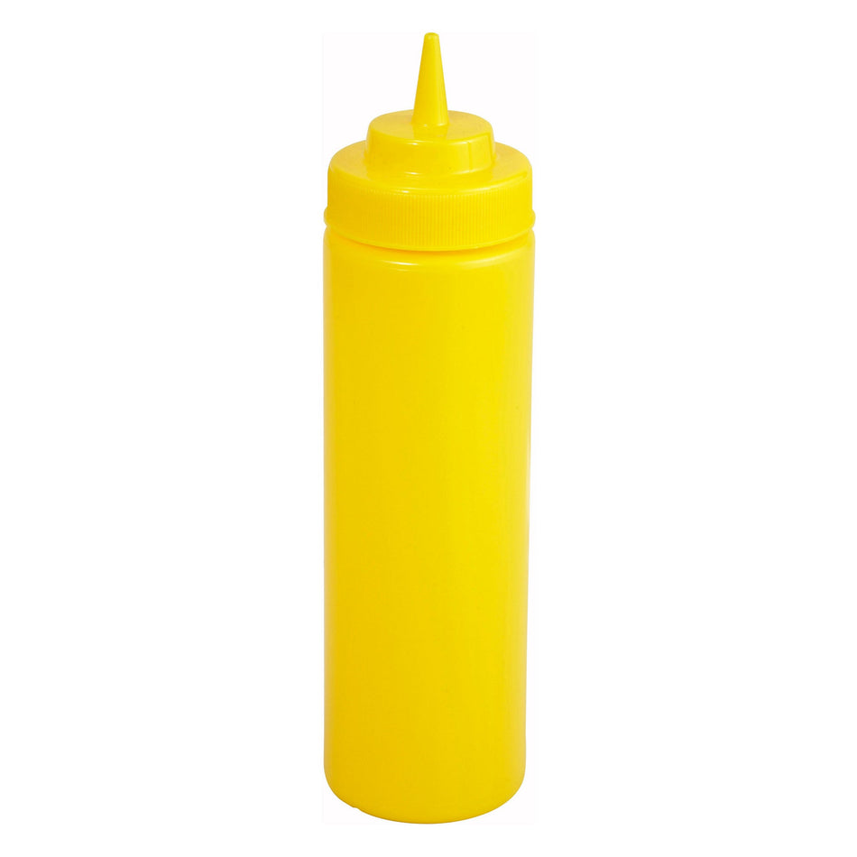 PSW-12Y 12oz Wide-Mouth Squeeze Bottles - Yellow