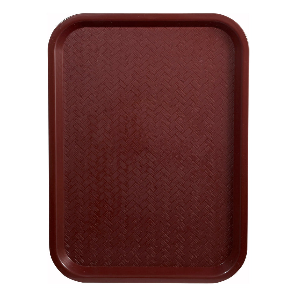 FFT-1216U High Quality Plastic Cafeteria Tray - 12 x 16, Burgundy