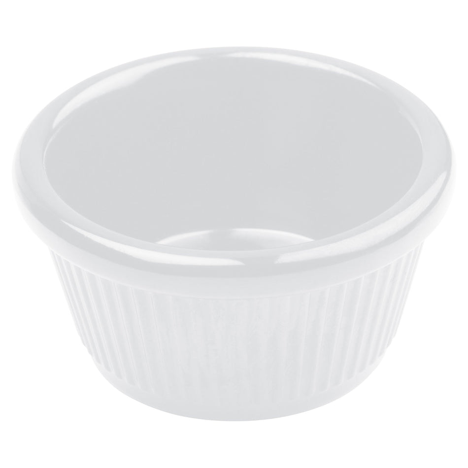 RFM-1W Melamine Ramekin, Fluted - White, 1-1/2 oz