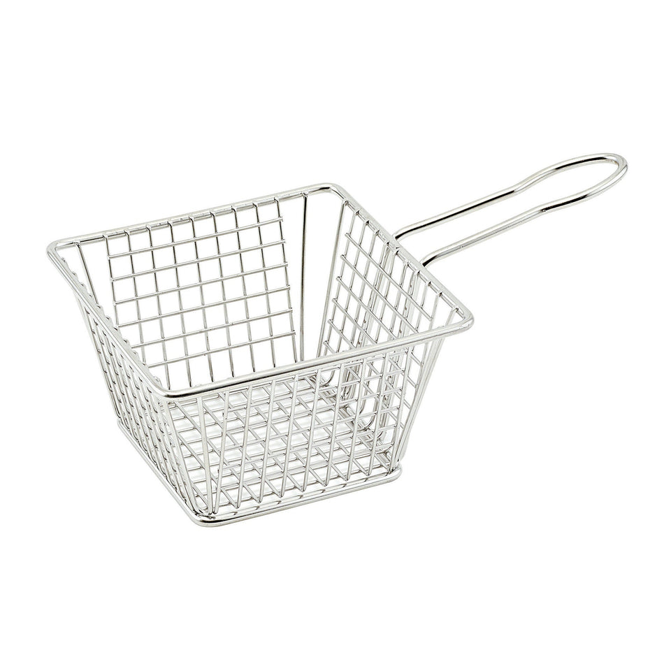 FBM-554S Mini Serving Basket - Square, 5″L x 5″W x 4″H