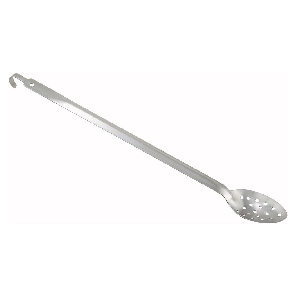 BHKP-21 21″ Heavy-Duty Basting Spoon with Hook, 2mm - Perforated