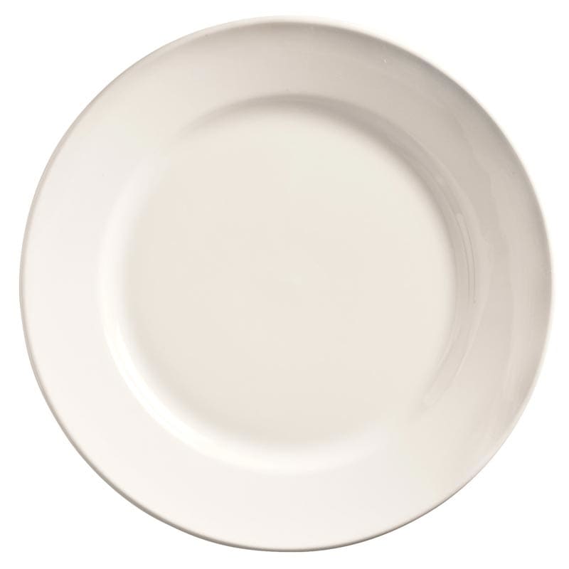 840-445R-12 - 12″ Porcelana Plate, Wide Rim
