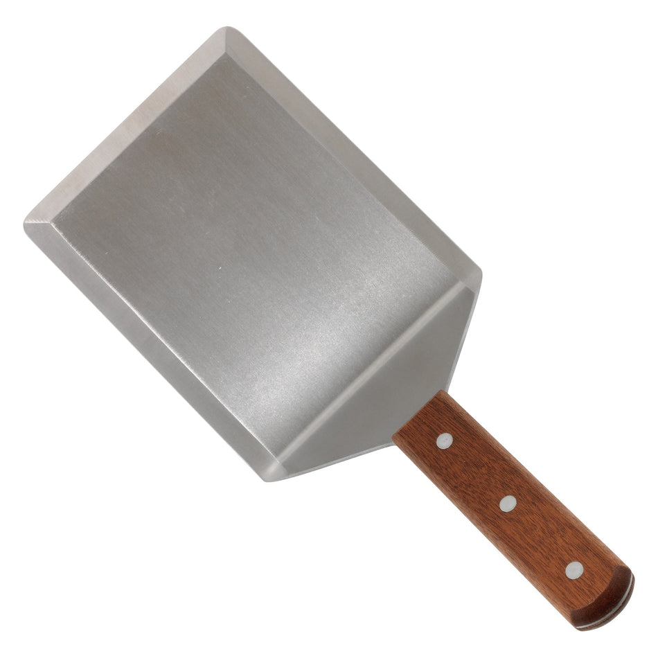 TN56 Extra Heavy Turner with Cutting Edge, Wooden Handle, 5″ x 6″ Blade