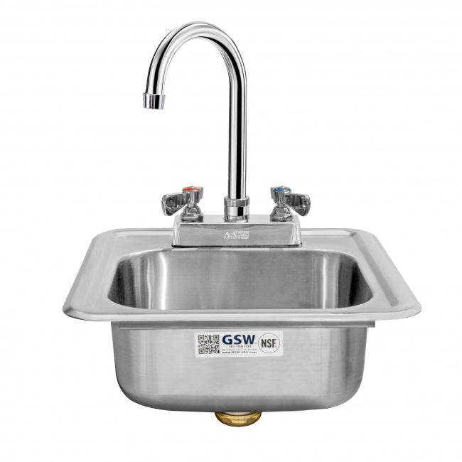 HS-2017I - 12-3/4”D x 17-7/8”W x 7-1/2”H Drop-in Hand Sink
