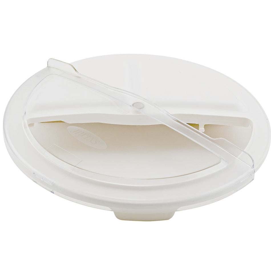 FCW-10RC Polycarbonate Rotating Lids for White Containers - 10 Gallon