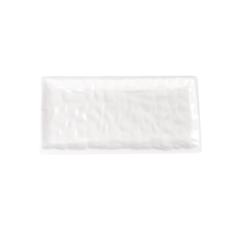 White Herb Stone Rectangle Plate L