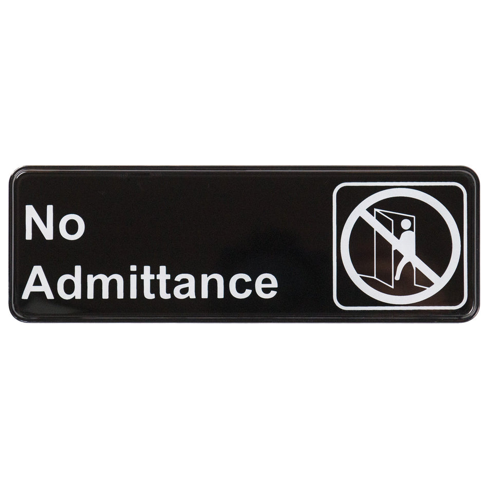 SGN-331 Information Signs, 9″W x 3″H - SGN-331 - No Admittance