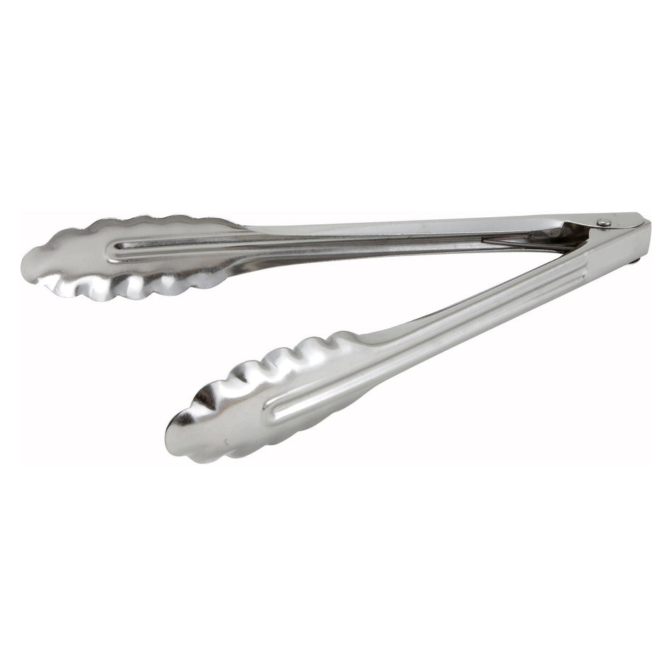 UT-9LT stainless steel Utility Tongs, Medium Weight - 9″