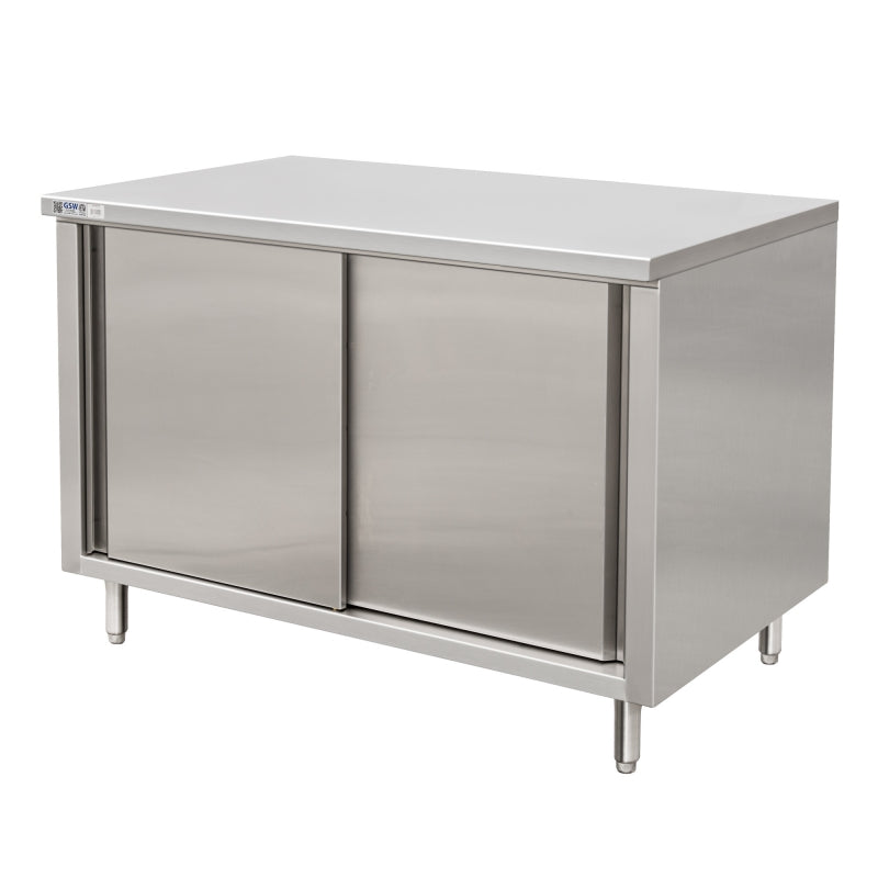 CTD-2472S - 72″W x 24″D x 35″H Work Table, Cabinet Base, Sliding Doors
