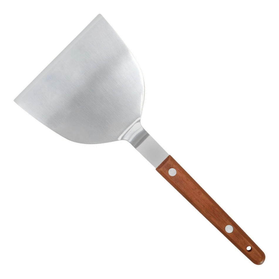 TN43 TepPanyaki Turner, Offset, Wooden Handle, 4″x 3-1/2″ Blade