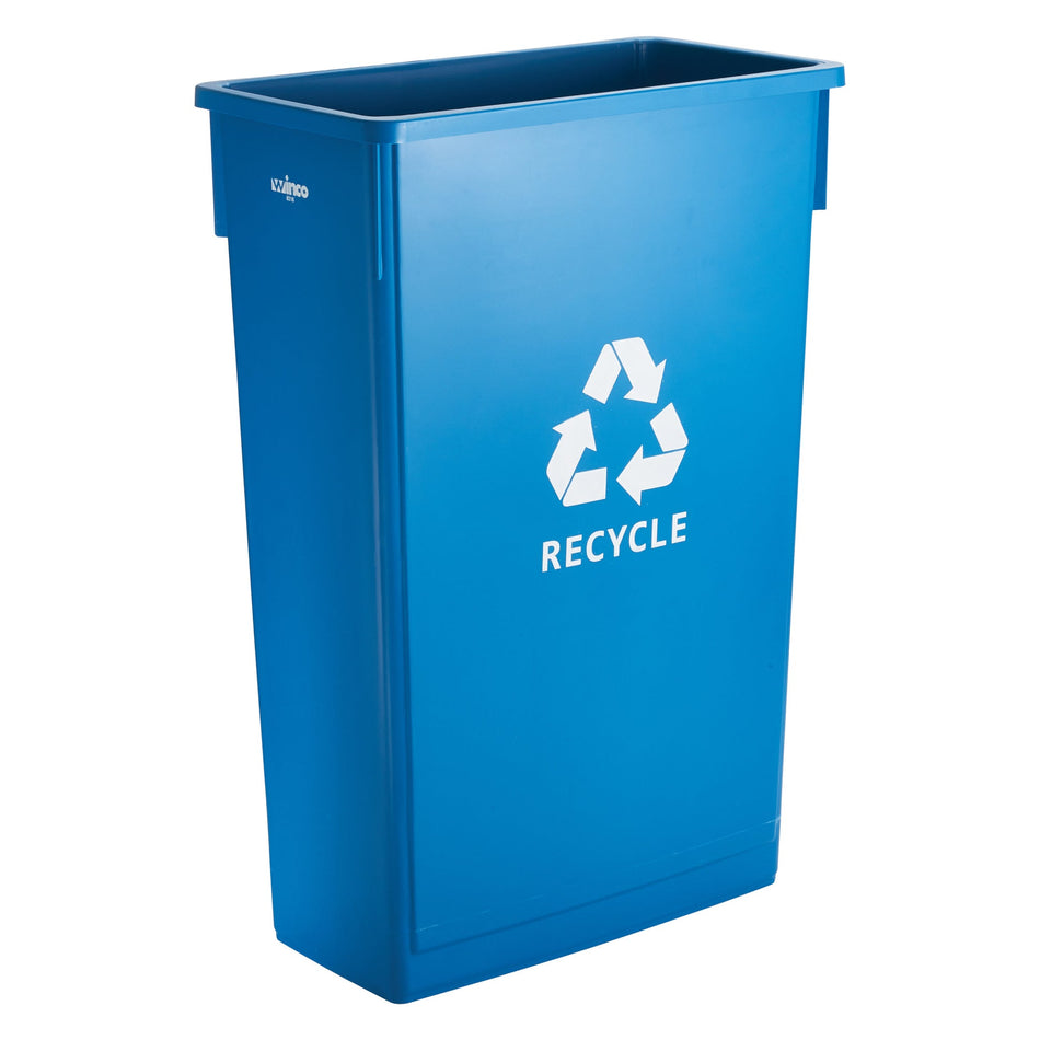 PTC-23L 23 Gallon Slender Trash Can, Blue, Recycle