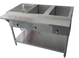 Hot Food Table, Electric, Wet Or Dry Operation, 47″W X 30-3/5″D X 34″H, 3 Pan