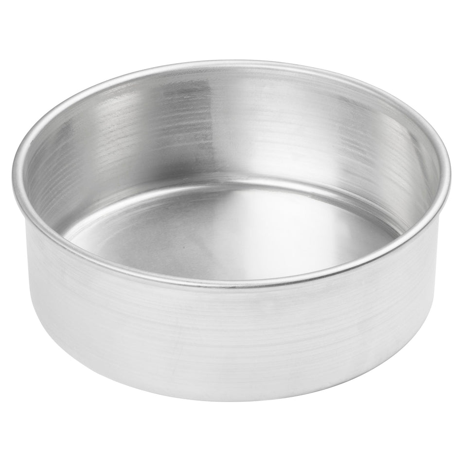 ACP-083 Round Layer Cake Pan, Aluminum - 8″ Dia x 3″ H