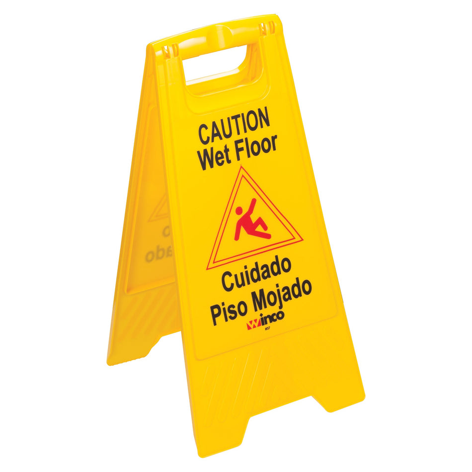 WCS-25 Wet Floor Caution Sign, Fold-out, Yellow