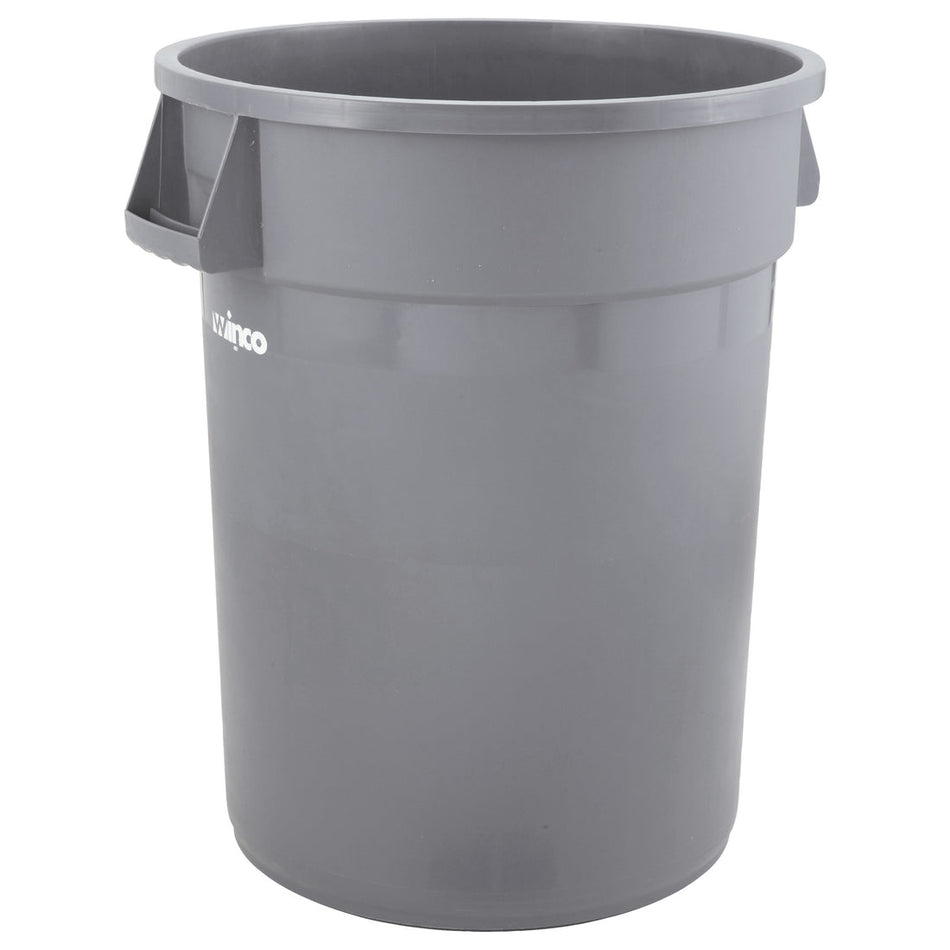 PTC-32G Heavy-Duty Round Trash Can Gray 32 Gallon