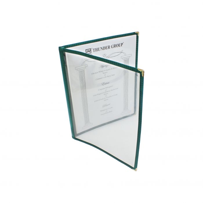 Double Fold Menu Cover, 8 1/2" X 11", Green