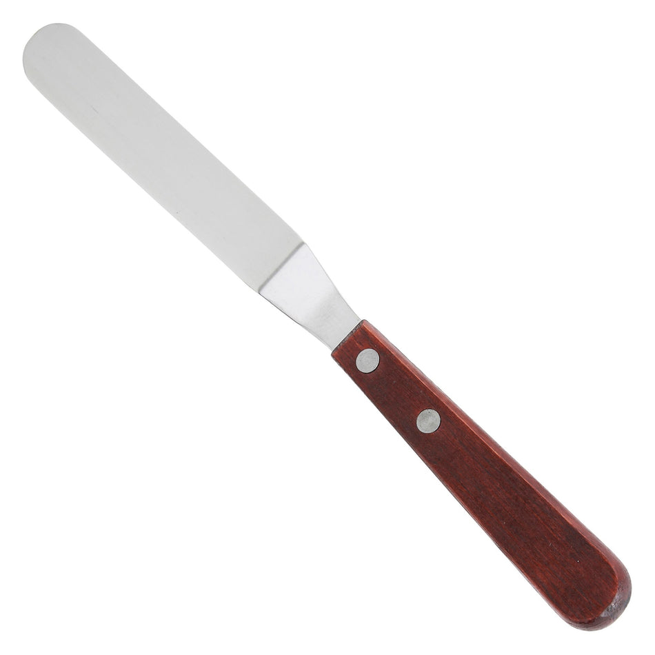 TOS-4 Spatula with Offset, Wooden Handle - 3-3/8″ x 3/4″