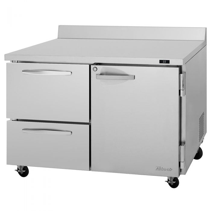 PWR-48-D2R(L)-N - 48-1/4" 2 Drawer 1 Door Worktop Refrigerator