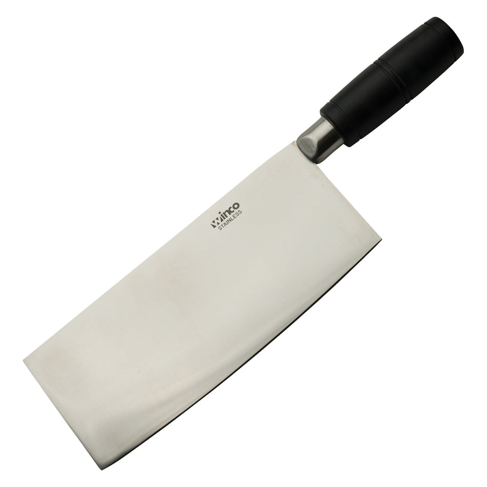 KC-601 Chinese Cleaver with Round POM Handle, 8″ x 3-1/2″ Blade