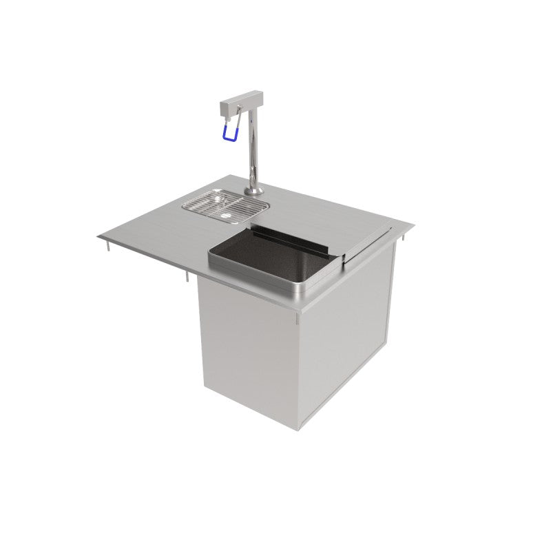 IBWS-H - 14 x 9 x 11-3/4 Drop-in Ice Bin w/ Water Station - Horizontal