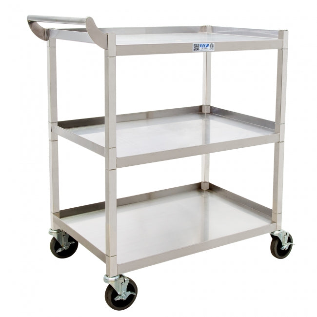 C-32K - Stainless Steel Utility Carts w/ 1″ Upturn on Three Sides