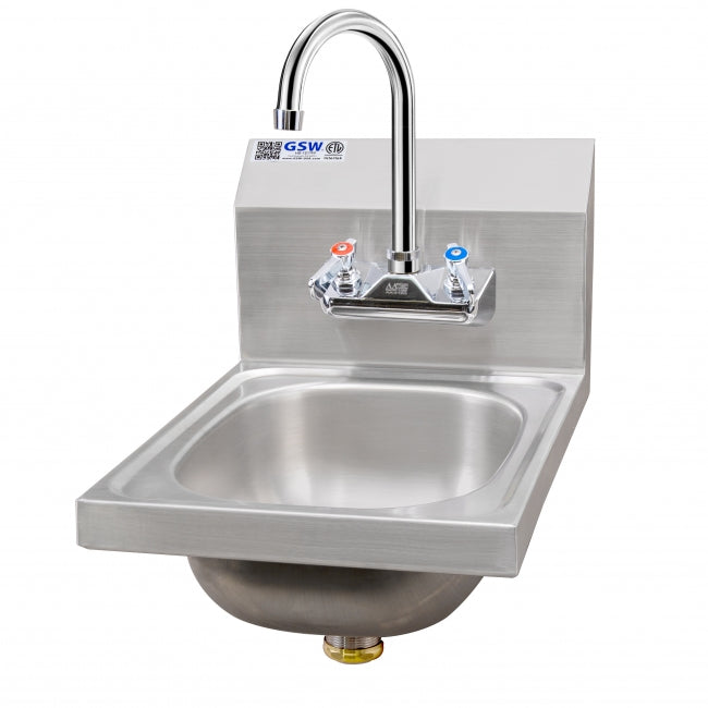 HS-1715W - 14-1/4”D x 10-1/8”W x 5”H Wall Mount Hand Sink