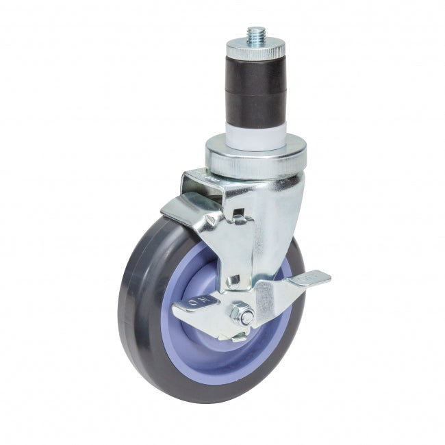 KS4113 - 4″ Stem Style Caster, PU, w/ Brake, for Work Tables