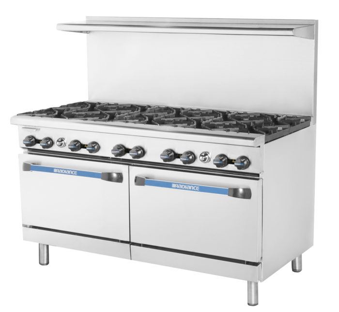 TAR-10 10 Open Burner Range, 2 Standard Ovens