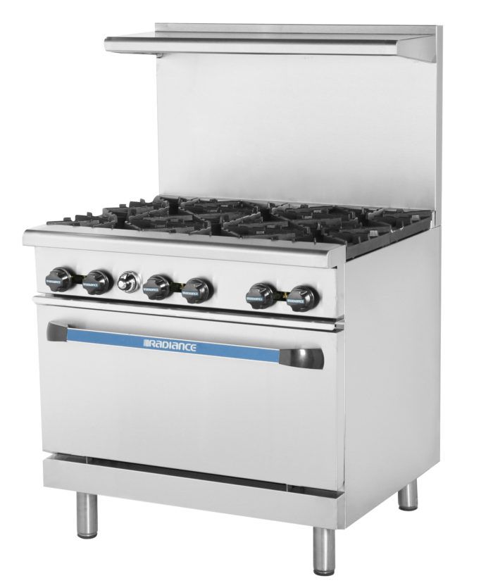 TAR-6 6 Open Burner Range, 1 Standard Oven