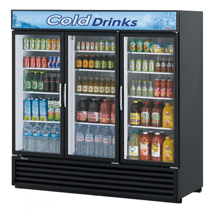TGM-72RSB-N - 78" 3 Glass Door Merchandiser
